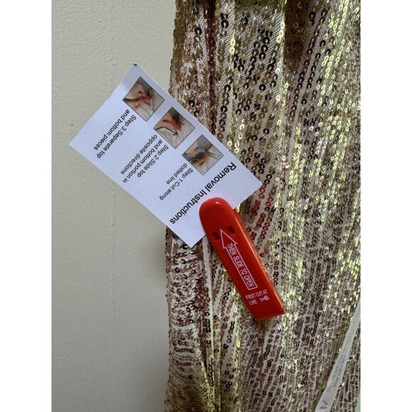 Mac Duggal Size 8 Rose Gold 11279 Sequin Halter Formal Gown Dress Prom Cocktail - Picture 8 of 8